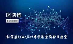 如何在tpWallet中快速查询持币数量